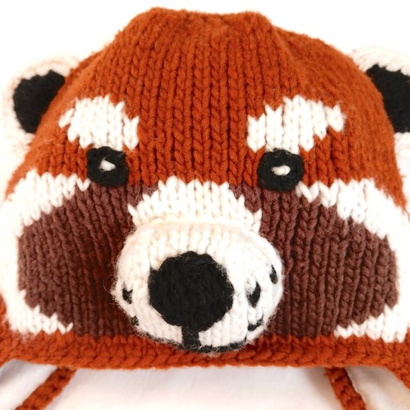 Children's Animal Red Panda Wool Hat by Vive Bien / Arts of Ecuador - Picture 2 of 6